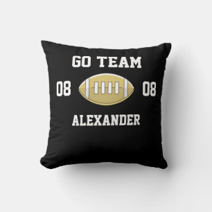 Coussin Football Personnalisé Monogramme nom Go Team