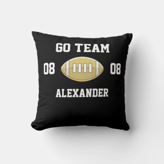 Coussin Football Personnalisé Monogramme nom Go Team