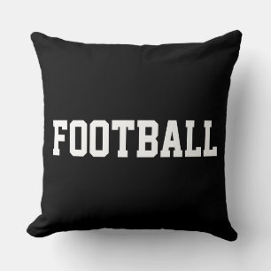 Coussin FOOTBALL Sporty Athlétique Texte 70s Sur Fond Noir