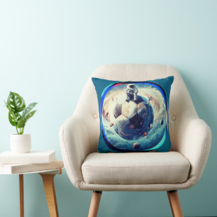 Coussin Footballeur de l'espace Astronaute