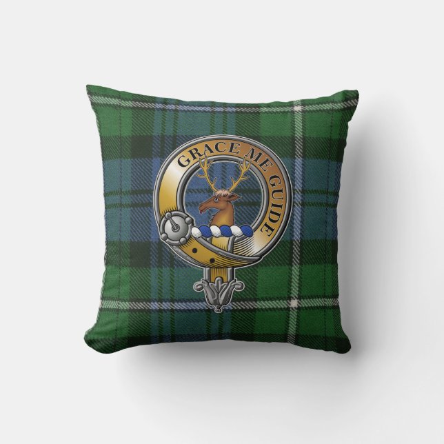Coussin Forbes Tartan & Badge (Recto)
