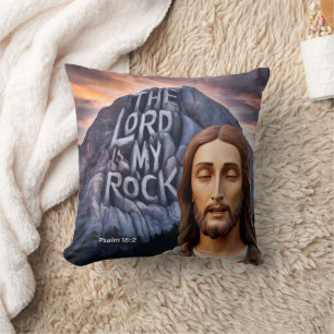 Coussin Force Divine : Le Seigneur Est Mon Rocher