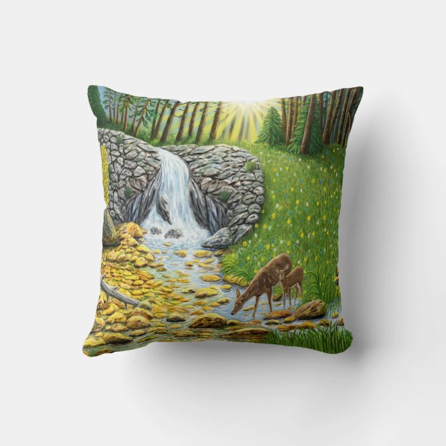 Coussin Forêt à l'aube (Verso)
