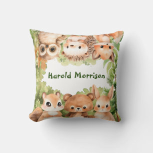 Coussin Forêt Animaux Baby Boy Douche Décoration