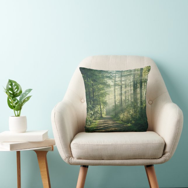 Coussin Forêt | Chemin forestier Hambourg Allemagne (Chaise)