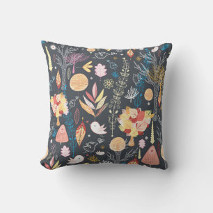 Coussin Forêt d'automne : Beauté saisonnière texturée.