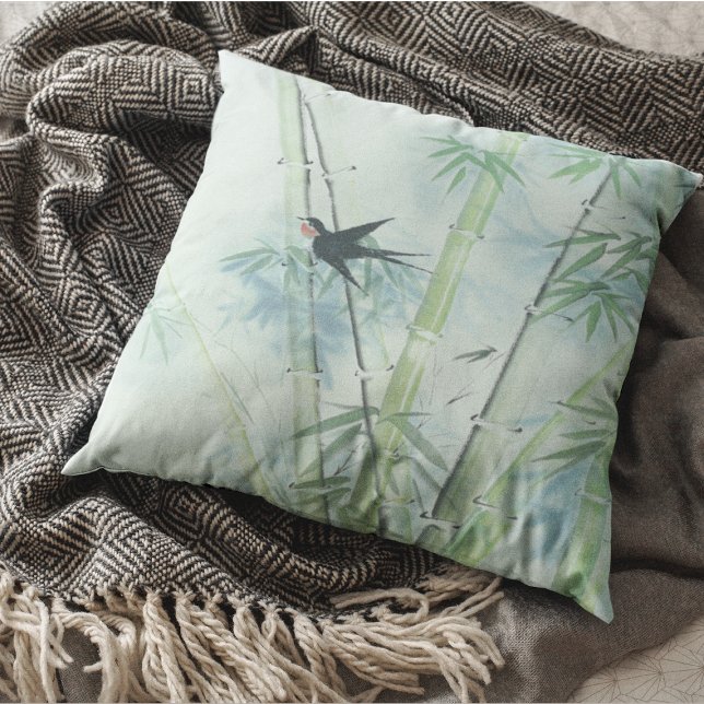 Coussin Forêt de bambou - vert (Créateur téléchargé)