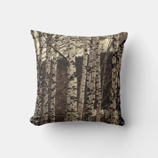 Coussin Forêt de bouleaux nature