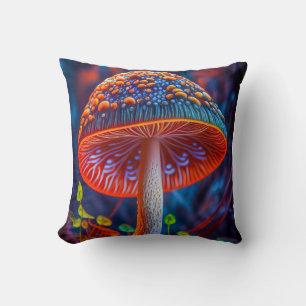 Coussin Forêt de champignons Calme Nature paisible Zen