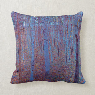 Coussin Forêt de hêtre par Gustav Klimt