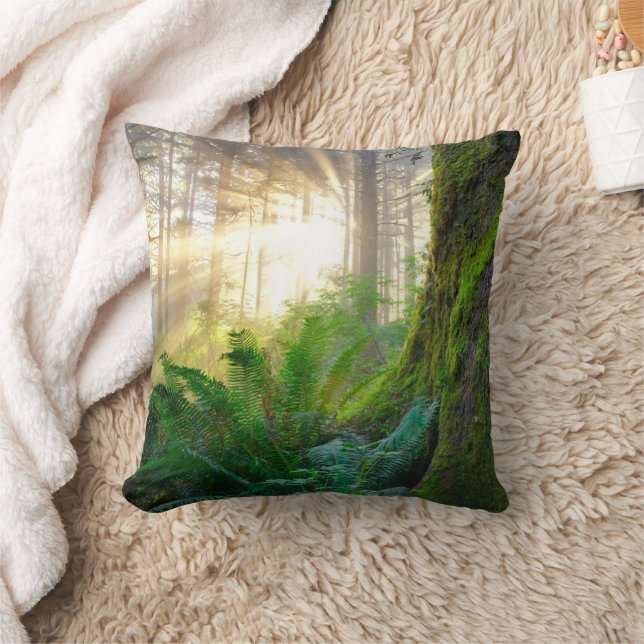 Coussin Forêt de la côte pacifique, Oregon (Couverture)