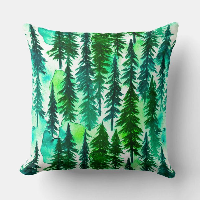 Coussin Forêt de pins de montagne (Recto)