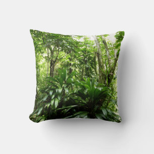 Coussin Forêt de pluie dominicaine I Nature verte tropical