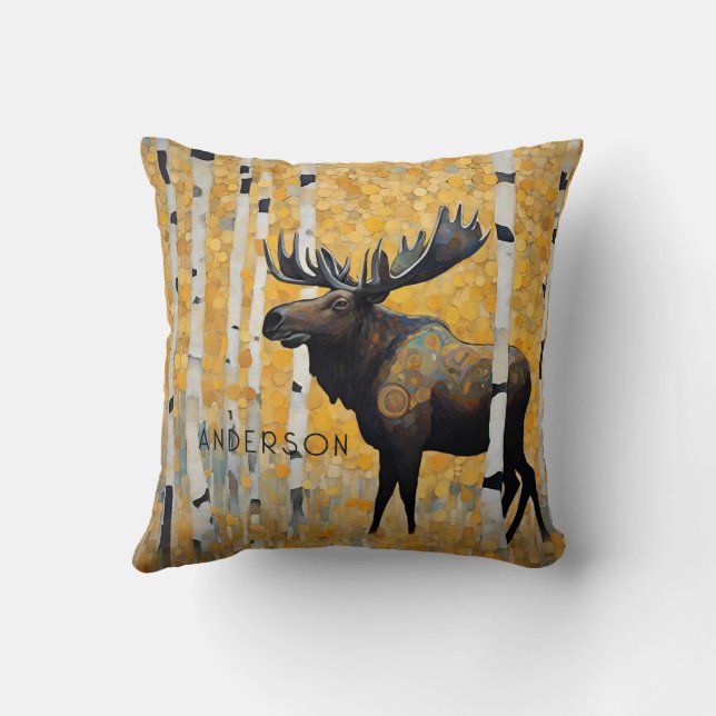 Coussin Forêt d'orignal (Verso)