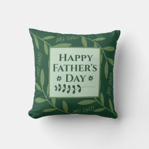 Coussin Forêt Élegante Verte Botanique Papa