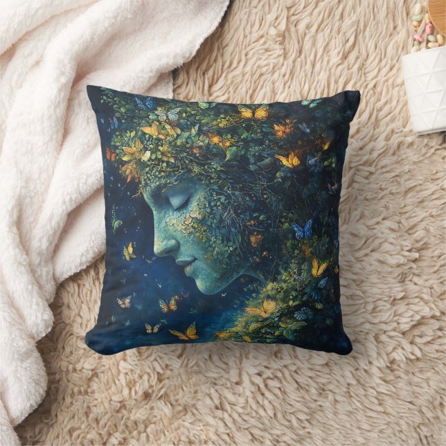 Coussin Forêt enchantée de papillons Déesse (1) (Couverture)