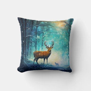 Coussin Forêt enneigée magique Art-82109