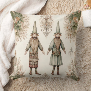 Coussin Forêt Fantaisiste de Gnomes & Botanique