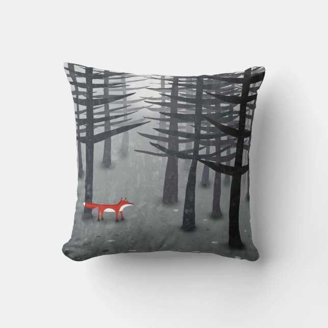 Coussin Forêt Fox (Recto)
