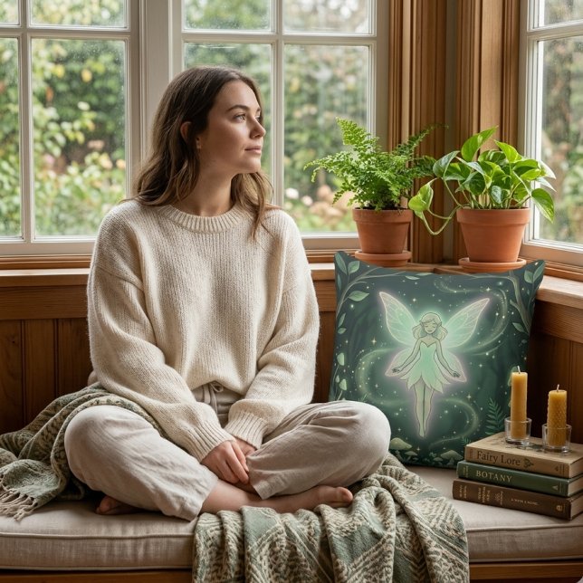 Coussin Forêt lumineuse des fées mythiques (Créateur téléchargé)
