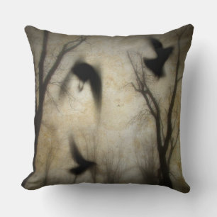 Coussin Forêt mystique des corbeaux