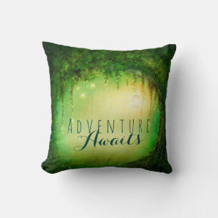 Coussin Forêt Rêveuse Enchantée & Lumières Rustique Person
