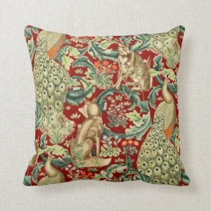 Coussin Forêt rouge de William Morris