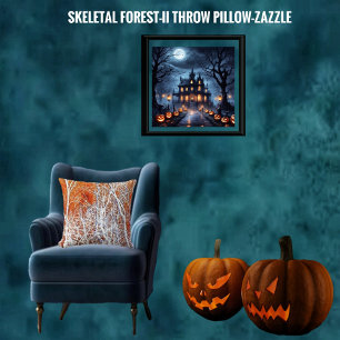 Coussin Forêt squelettique II