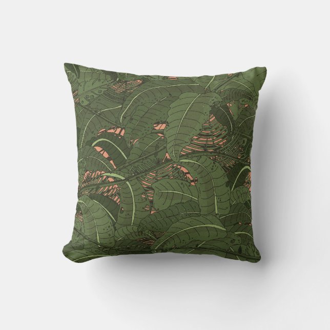 Coussin Forêt tropicale jungle (Recto)
