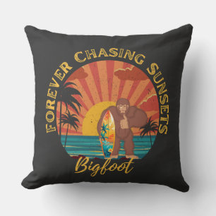 Coussin Forever Chasing Sunsets Bigfoot Surf Noir