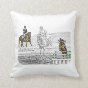 Coussin formation combinée de chevaux de trois jours de