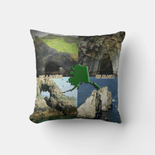 Coussin Formations et grottes rocheuses en Alaska Collage
