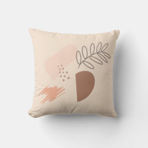 Coussin Forme de Terre Géométrique Minimale Botanique
