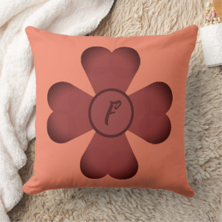 Coussin - Forme de trèfle avec Monogramme