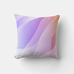 Coussin Forme de vague géométrique Abstraite avec C doux d