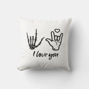 Coussin Forme des mains - Squelette Mains du coeur