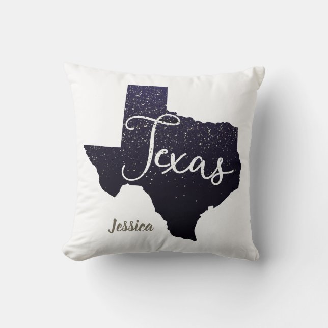 Coussin Forme d'état des étoiles de nuit Texas (Recto)