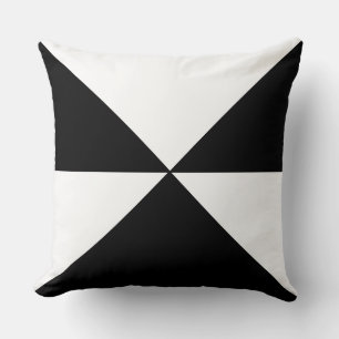 Coussin Forme géométrique abstraite sur fond noir et blanc