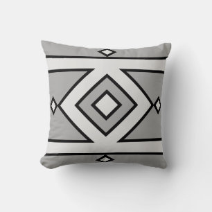 Coussin Forme géométrique gris noir et clair