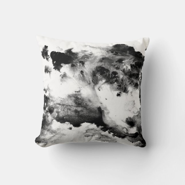 Coussin formé par carré noir et blanc de résumé (Recto)