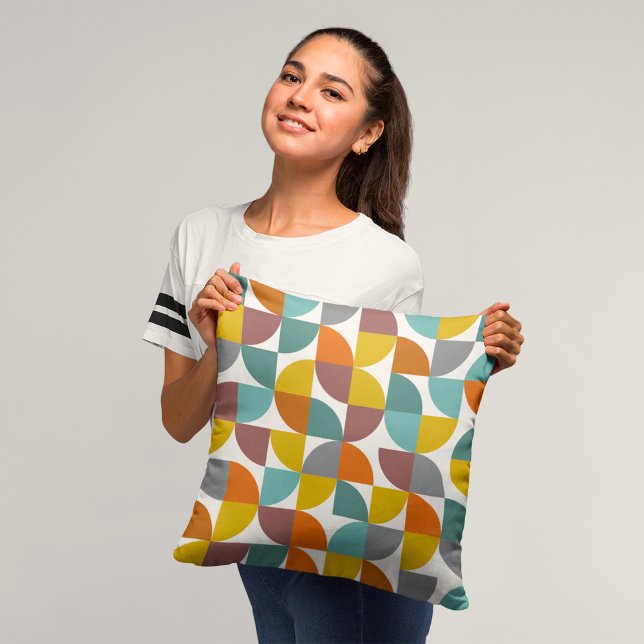 Coussin Formes à tarte Turquoise Moderne Du Milieu Du Sièc (Créateur téléchargé)