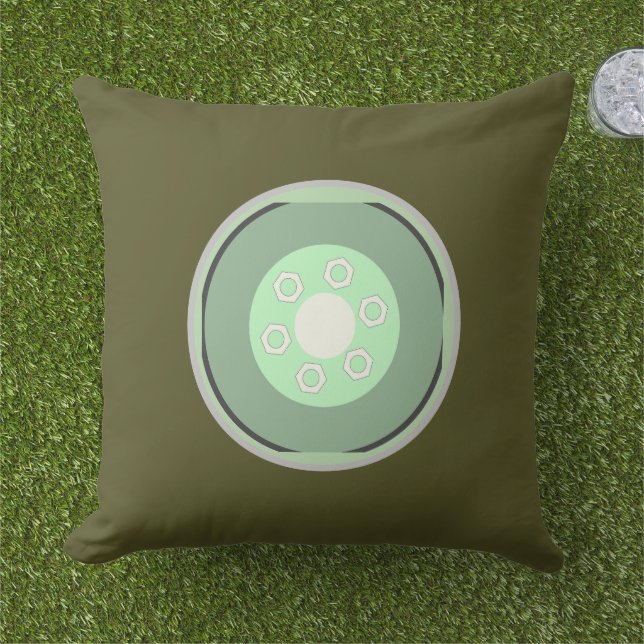Coussin Formes Abstraites (Herbe)