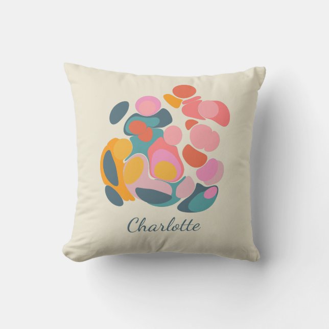 Coussin Formes Abstraites de couleur mignonne Conception p (Recto)