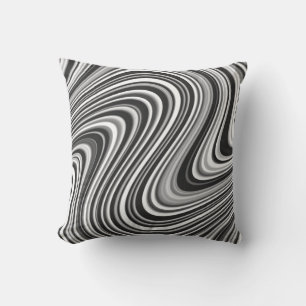 Coussin Formes Abstraites en noir et blanc