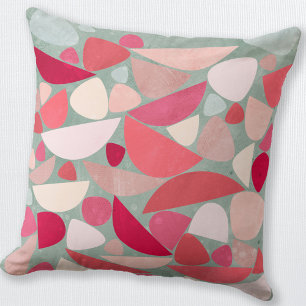 Coussin Formes Abstraites modernes rose
