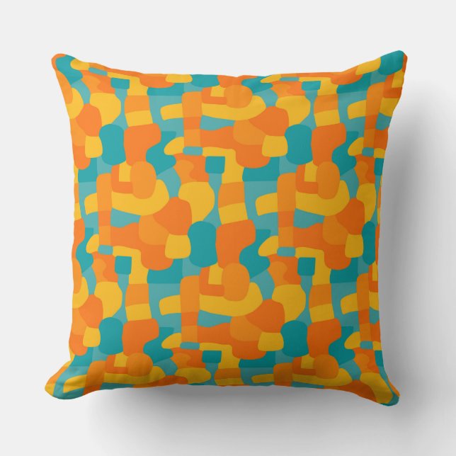 Coussin Formes Abstraites Mosaïque 310722. (Recto)