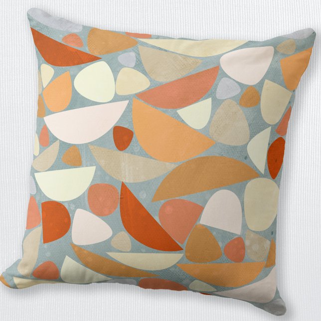 Coussin Formes Abstraites orange (Orange abstract modern throw pillow)