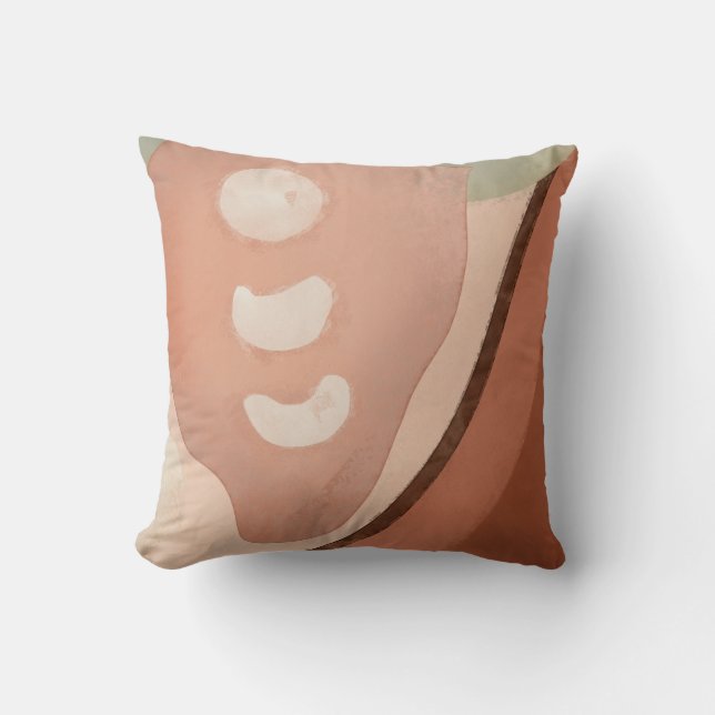Coussin Formes arrondies rétro bio Abstraites Art moderne (Recto)