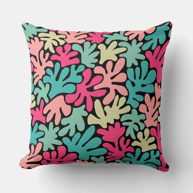 Coussin Formes biologiques Abstrait 240822 - Couleurs sur  (Recto)