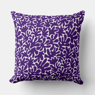 Coussin Formes biologiques Abstrait 240822 - Violet profon
